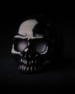 Blackflare Gloss Skull Ring