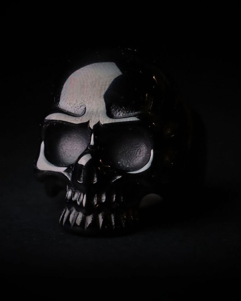 Blackflare Gloss Skull Ring