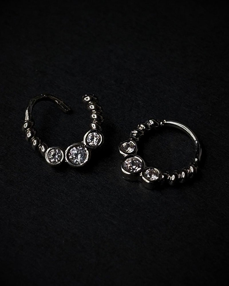 69 Triple Aura Crystal Twister – Silver - Image 1