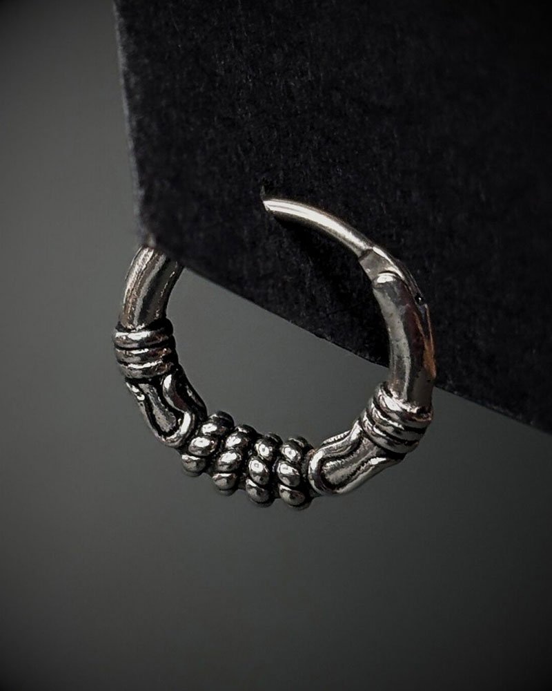 83 Designer Beaded Hoop Earrings – Small (Pair) - Image 1