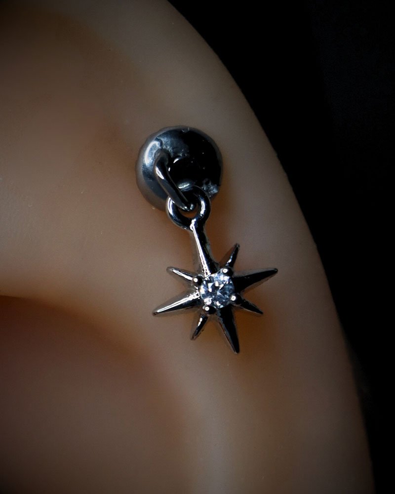 98 Crystal Star Drop Stud - Image 1